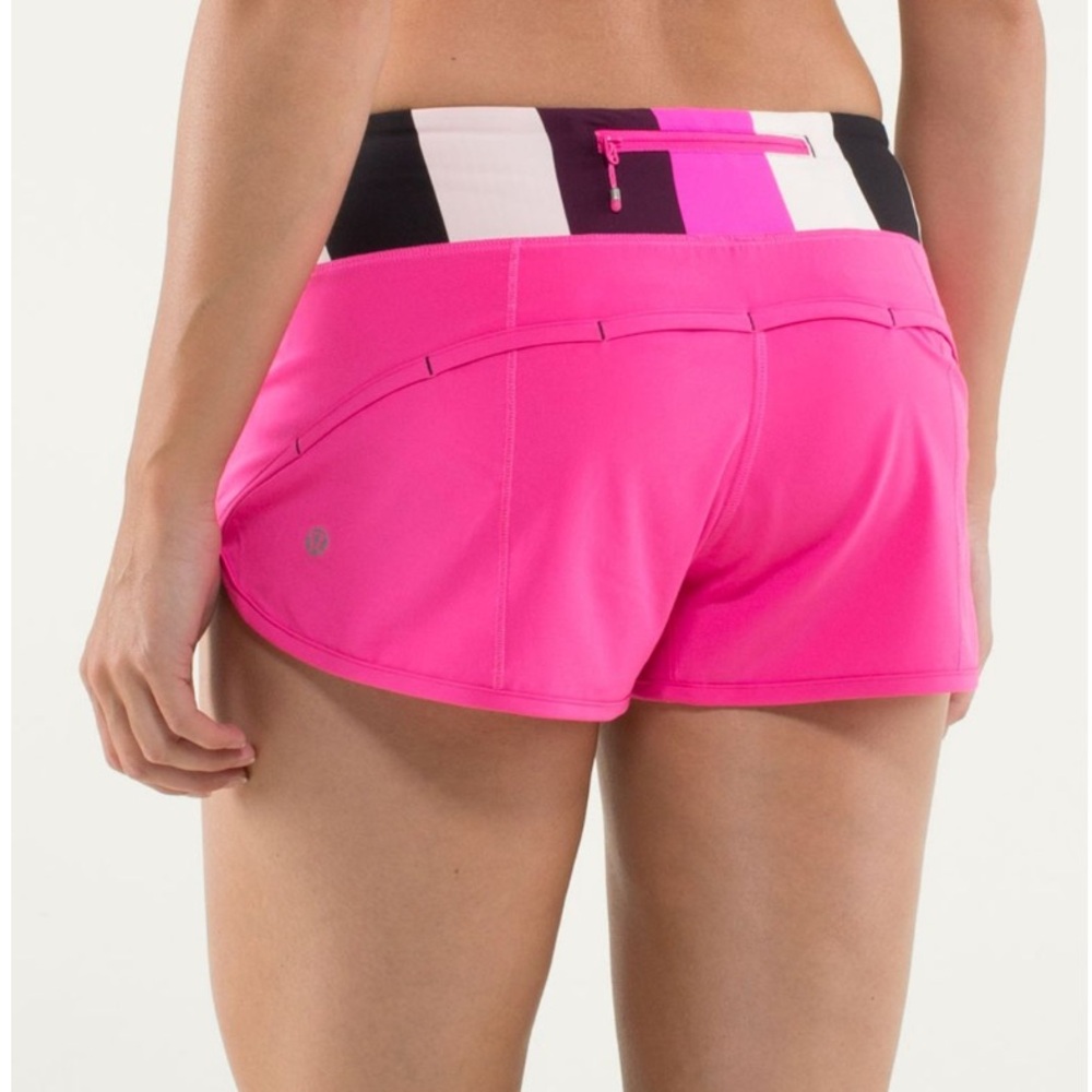 Lululemon Run Speed Short 8 Raspberry Glo Light / Pow Stripe Raspberry Glo Light